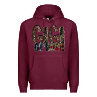 Burgundy gigi of both Premium Hoodie - RacoonDesign