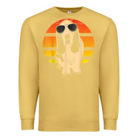 Antique Gold retro basset hound t shirt men women kids gift t shirt Premium Sweatshirt - linhVisuals