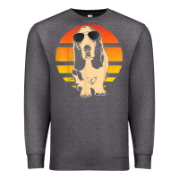Charcoal Heather retro basset hound t shirt men women kids gift t shirt Premium Sweatshirt - linhVisuals