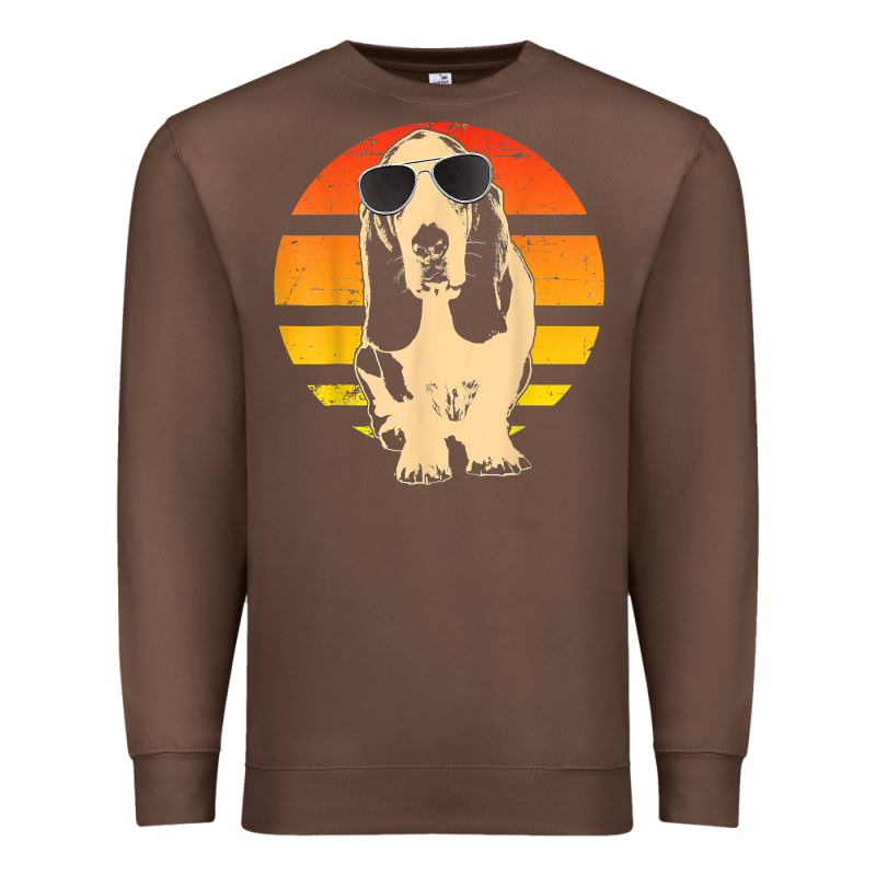 Retro Basset Hound T Shirt Men Women Kids Gift T Shirt Premium Sweatshirt by linhVisuals | Teevron