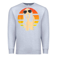 Heather Grey retro basset hound t shirt men women kids gift t shirt Premium Sweatshirt - linhVisuals