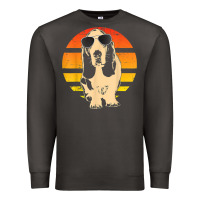 Smoke retro basset hound t shirt men women kids gift t shirt Premium Sweatshirt - linhVisuals