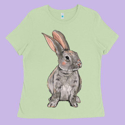 Easter Bunny Ladies Tee Designed By Oliviacreatesart