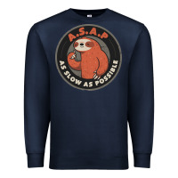Navy as slow as possible Premium Sweatshirt - linhVisuals