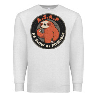 Oatmeal Heather as slow as possible Premium Sweatshirt - linhVisuals