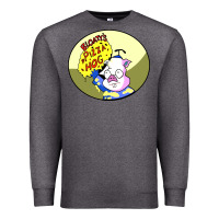 Charcoal Heather bloaty pizza hog Premium Sweatshirt - linhVisuals