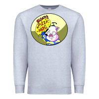 Heather Grey bloaty pizza hog Premium Sweatshirt - linhVisuals