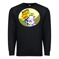 Black bloaty pizza hog Premium Sweatshirt - linhVisuals
