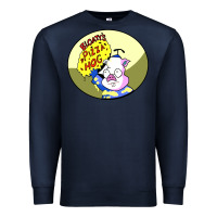 Navy bloaty pizza hog Premium Sweatshirt - linhVisuals
