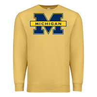 Antique Gold michigan Premium Sweatshirt - linhVisuals