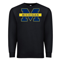 Black michigan Premium Sweatshirt - linhVisuals