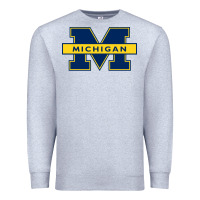 Heather Grey michigan Premium Sweatshirt - linhVisuals