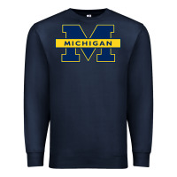 Navy michigan Premium Sweatshirt - linhVisuals
