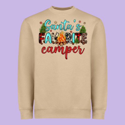 Santa S Favorite Camper Heavyweight Sweatshirt Designed By Jahusdesignshop