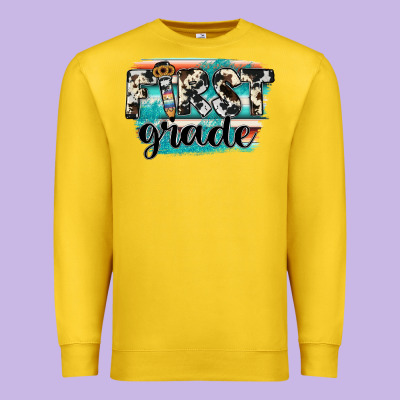 First Grade Premium Sweatshirt Designed By Jahusdesignshop
