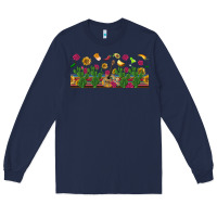Navy mexican sombrero guitar rose cactus libbey  cup Long Sleeve Tee - BundleAndBundleShop