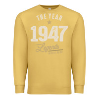 Antique Gold The Year 1947 - 75th Birthday Vintage Classic Premium Sweatshirt - linhVisuals