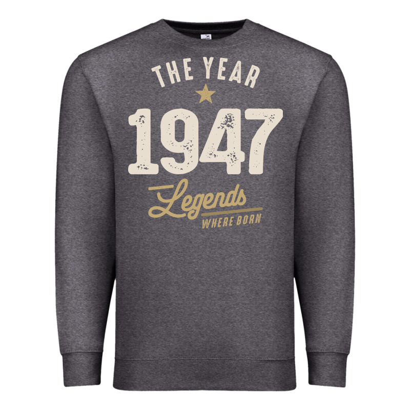 The Year 1947 - 75th Birthday Vintage Classic Premium Sweatshirt by linhVisuals | Teevron