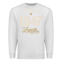 Oatmeal Heather The Year 1947 - 75th Birthday Vintage Classic Premium Sweatshirt - linhVisuals