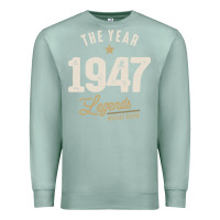 Seafoam The Year 1947 - 75th Birthday Vintage Classic Premium Sweatshirt - linhVisuals