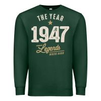 Sports Green The Year 1947 - 75th Birthday Vintage Classic Premium Sweatshirt - linhVisuals