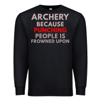 Black archery because punching people is frowned upon Premium Sweatshirt - linhVisuals
