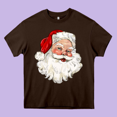 Santa Claus Heavy Core Tee Designed By Cowgirlartshop