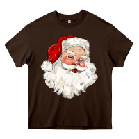 Chocolate Brown santa claus Heavy Core Tee - CowGirlArtShop