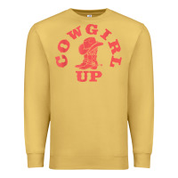Antique Gold cowgirl up leopad hat boot rodeo western country southern t shirt Premium Sweatshirt - linhVisuals