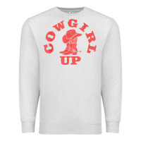 Oatmeal Heather cowgirl up leopad hat boot rodeo western country southern t shirt Premium Sweatshirt - linhVisuals