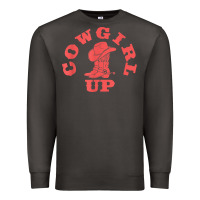 Smoke cowgirl up leopad hat boot rodeo western country southern t shirt Premium Sweatshirt - linhVisuals