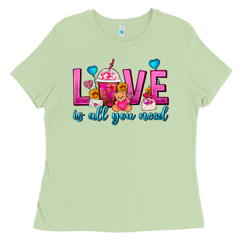 Love Is All You Need Valentines Day Frappe Coffee Ladies Tee by FaDigitalArtStudio | Teevron