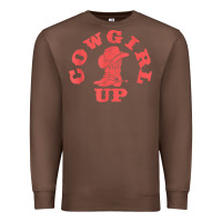 Chestnut cowgirl up leopad hat boot rodeo western country southern t shirt Premium Sweatshirt - linhVisuals