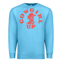 Ocean Blue cowgirl up leopad hat boot rodeo western country southern t shirt Premium Sweatshirt - linhVisuals