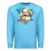 Ocean Blue karl marx get vintage Premium Sweatshirt - linhVisuals