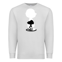 Dove Grey peanuts shadow silhouette Premium Sweatshirt - linhVisuals