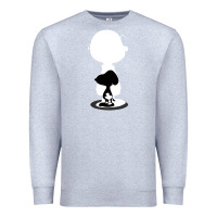 Heather Grey peanuts shadow silhouette Premium Sweatshirt - linhVisuals