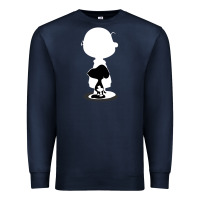 Navy peanuts shadow silhouette Premium Sweatshirt - linhVisuals