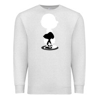 Oatmeal Heather peanuts shadow silhouette Premium Sweatshirt - linhVisuals