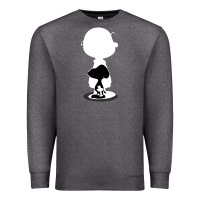 Charcoal Heather peanuts shadow silhouette Premium Sweatshirt - linhVisuals