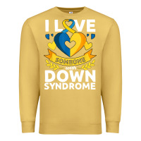 Antique Gold down syndrome awareness month special needs love Premium Sweatshirt - linhVisuals