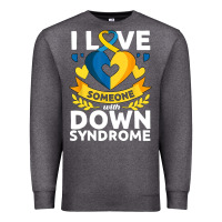 Charcoal Heather down syndrome awareness month special needs love Premium Sweatshirt - linhVisuals