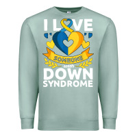 Seafoam down syndrome awareness month special needs love Premium Sweatshirt - linhVisuals