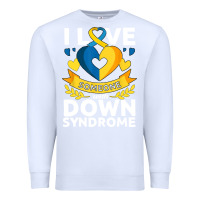 White down syndrome awareness month special needs love Premium Sweatshirt - linhVisuals