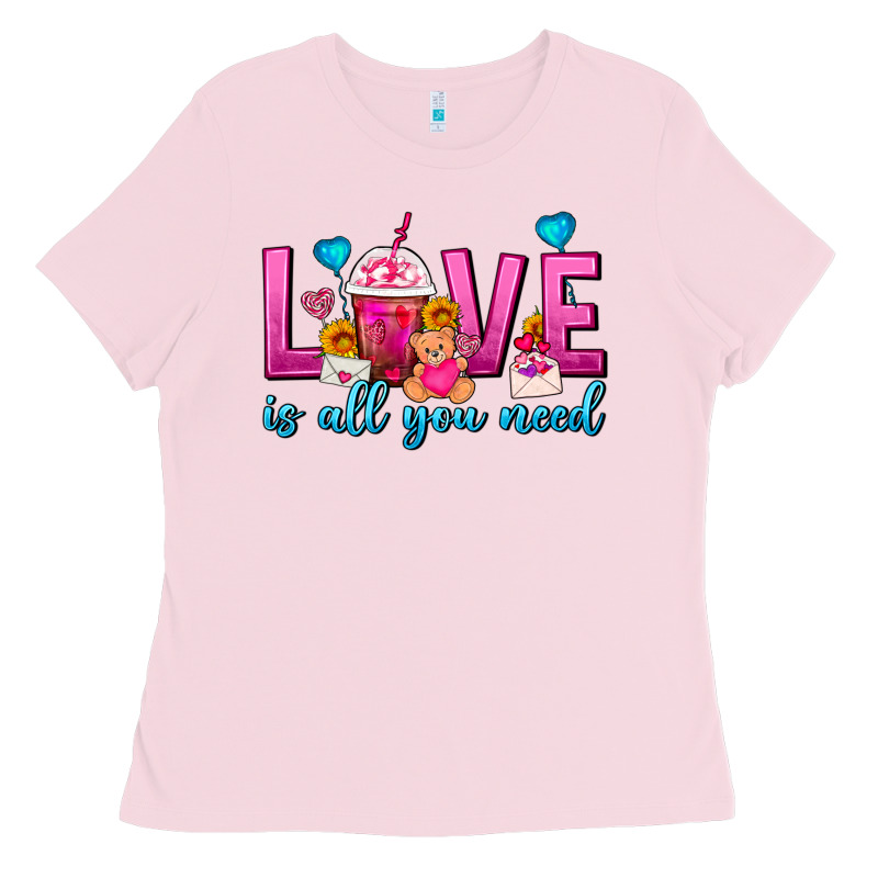 Love Is All You Need Valentines Day Frappe Coffee Ladies Tee by FaDigitalArtStudio | Teevron