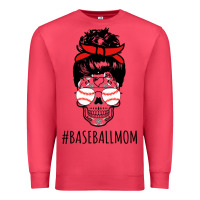 Baseball Mom Skull Premium Sweatshirt | Teevron