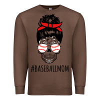 Chestnut Baseball Mom Skull Premium Sweatshirt - linhVisuals