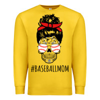 Lemon Baseball Mom Skull Premium Sweatshirt - linhVisuals