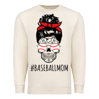 Sandshell Baseball Mom Skull Premium Sweatshirt - linhVisuals