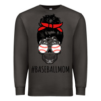 Smoke Baseball Mom Skull Premium Sweatshirt - linhVisuals
